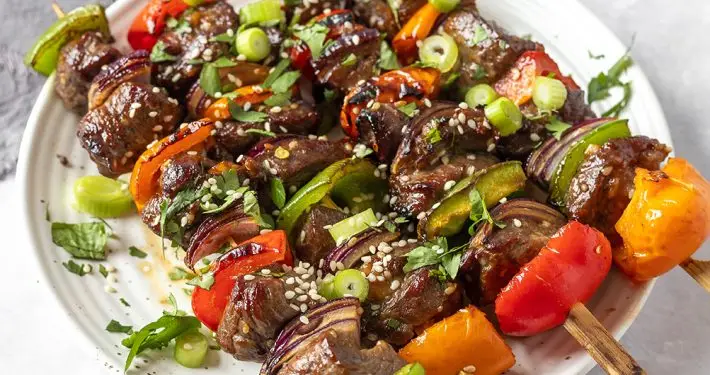 Asian beef skewers