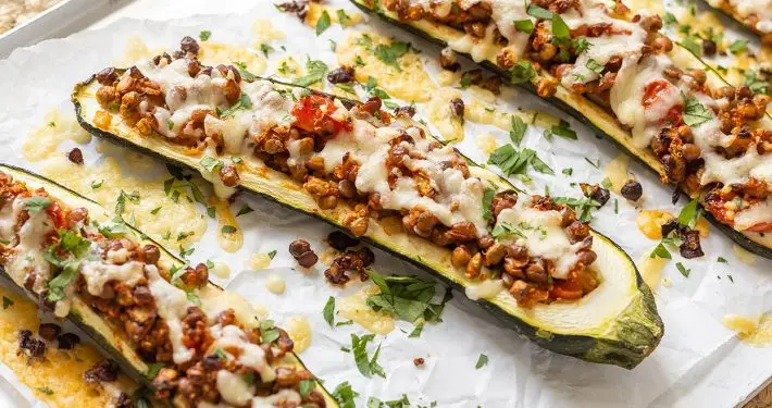 Courgette boats