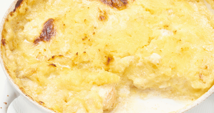 Fish pie with celeriac mash