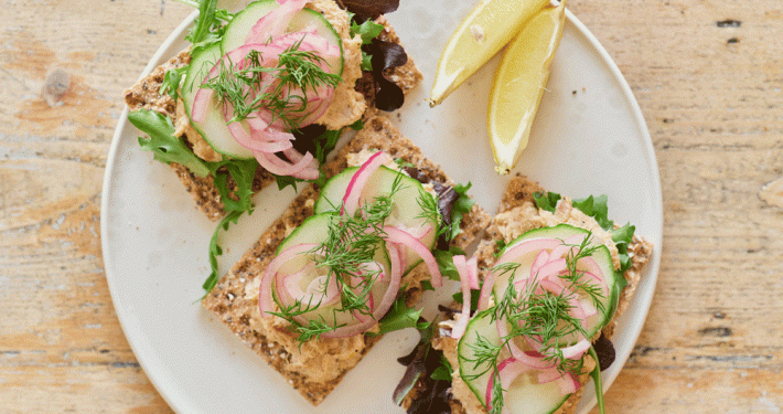 Mackerel and rye crisps