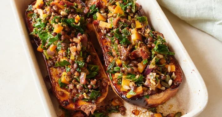 Stuffed butternut squash
