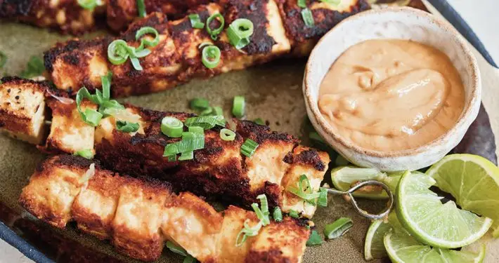 Tofu satay skewers