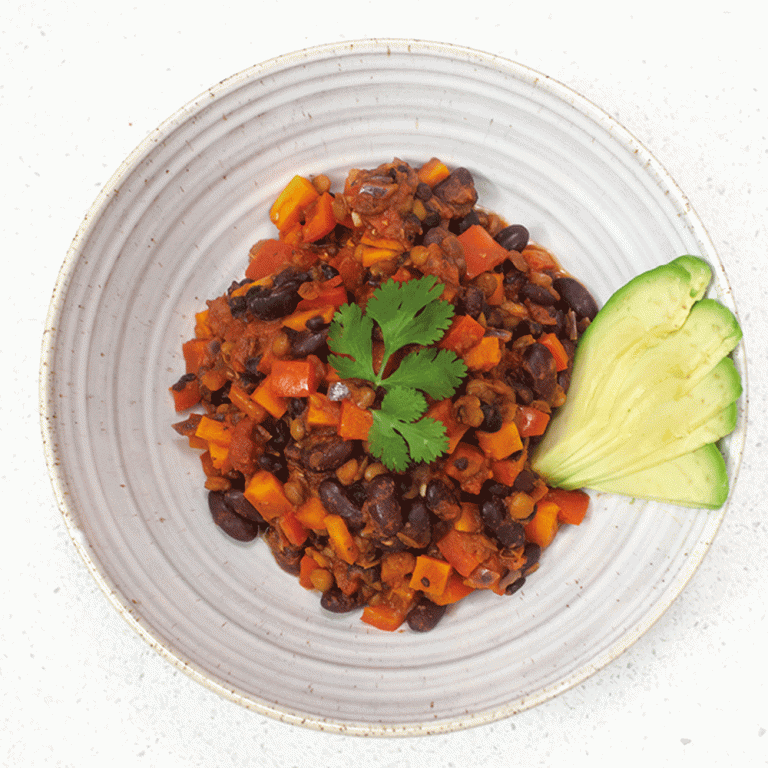 A vegan recipe with carrots, tin brown lentils, and tin kidney beans. Ready in 60 mins. Serves 4. Developed by Second Nature dietitians.