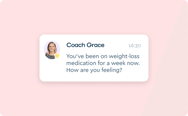 Health coach providing personalized support