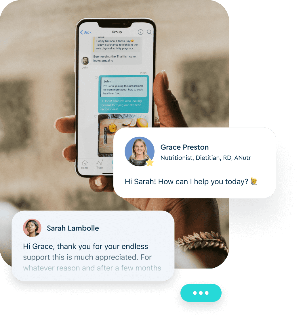 Health coach chat app preview