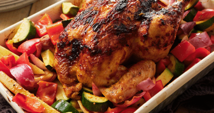 Peri Peri chicken and vegetables