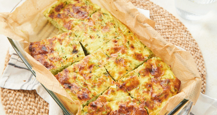 Courgette savoury slice