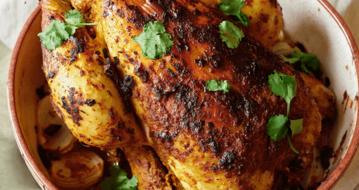 Indian spiced roast chicken