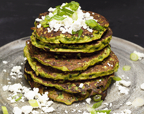 Green pancakes