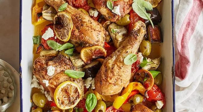 Mediterranean chicken bake