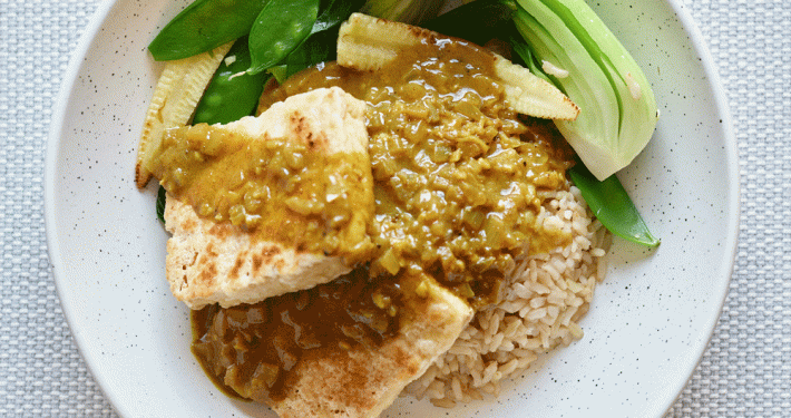 Naked tofu katsu curry