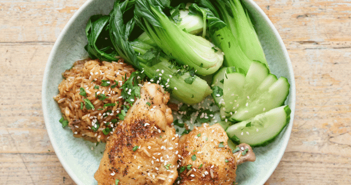One-pot Hainanese chicken and rice