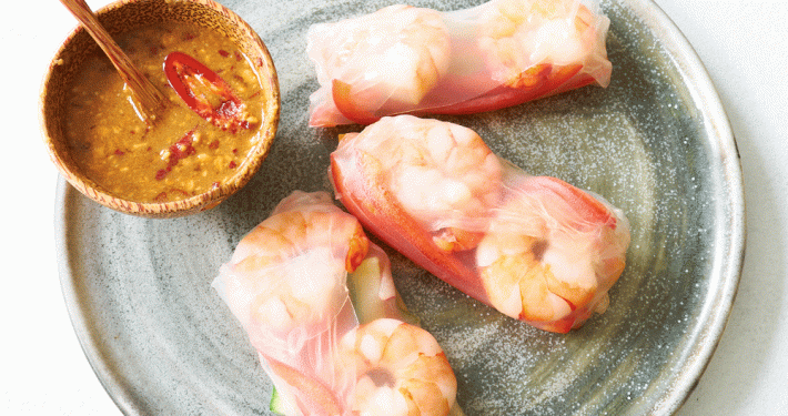 Vietnamese rice paper rolls